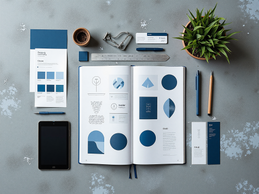 高端品牌设计作品展示，现代简约风格的视觉设计，包含标志、色彩搭配和应用效果，体现专业设计水准